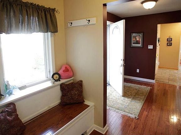 Bench near front door