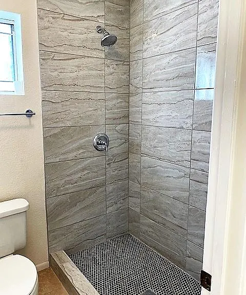 New master bath walk-in shower