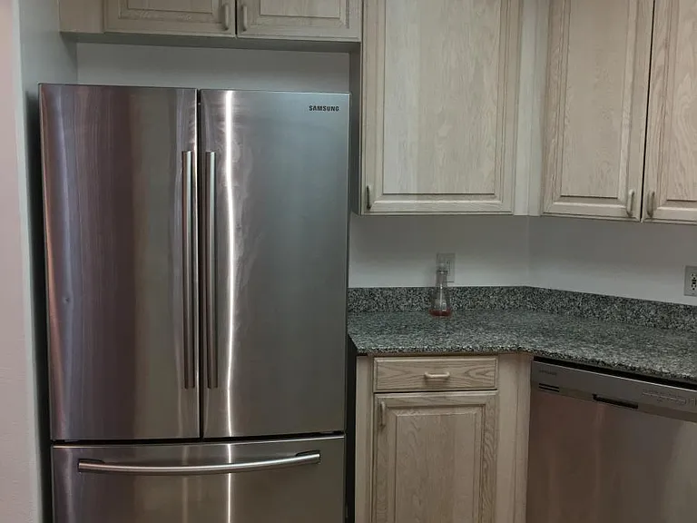 stainless frig and freezer