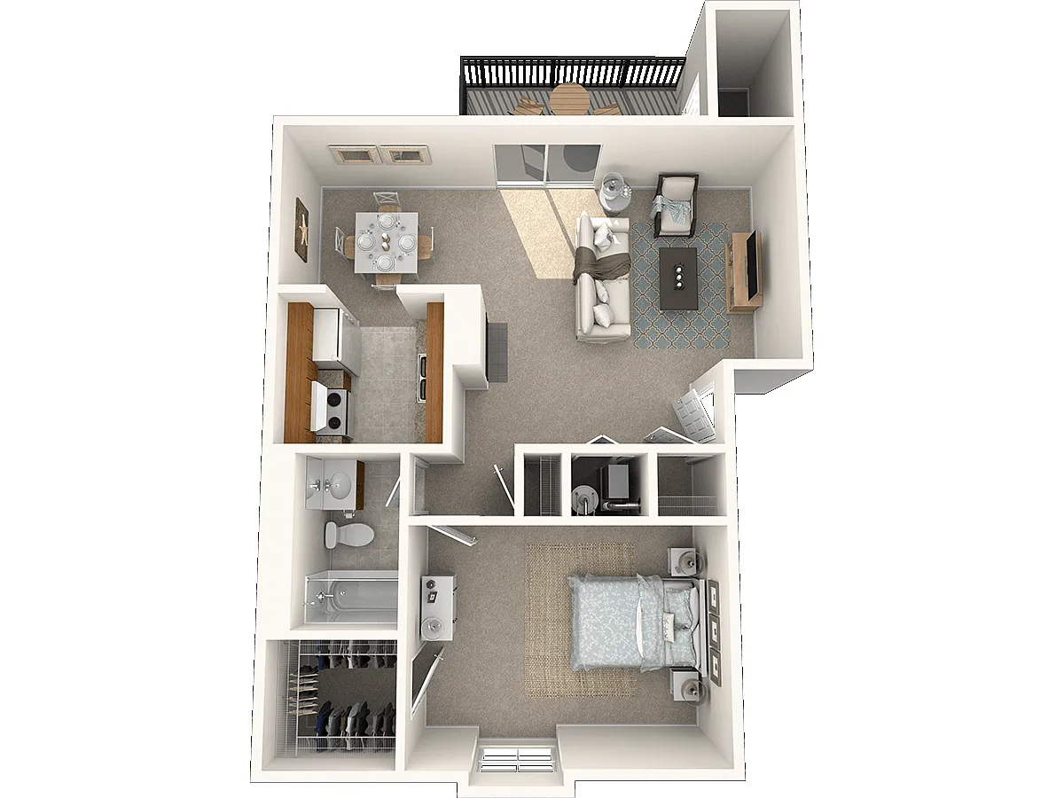Floor plan One Bedroom Apartment