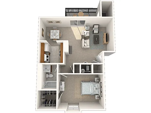 Floor plan One Bedroom Apartment