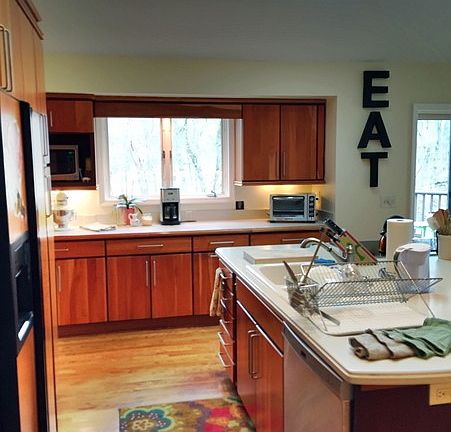 Another angle of the kitchen island