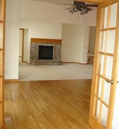 View from sunroom to living room