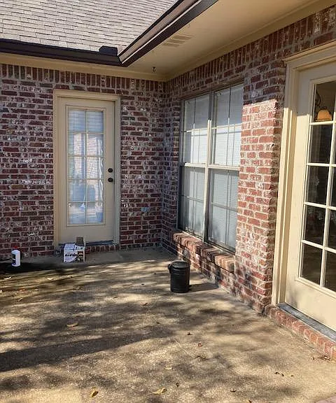 Patio off of kitchen to the right and off master bedroom straight ahead