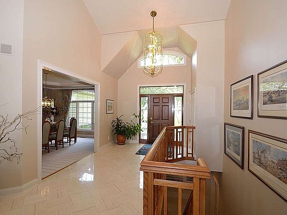 Open Foyer with Marble Floor