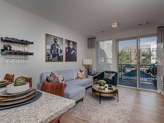 Living Room with Sliding Glass Patio Door