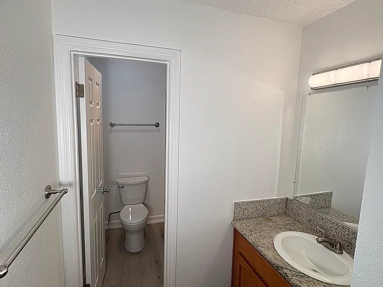 Apt 62 Vanity and restroom