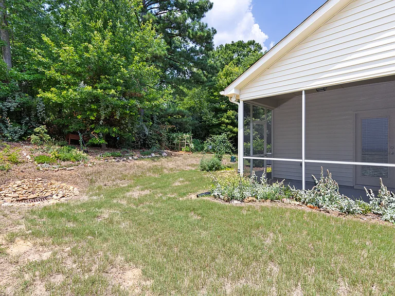 Screened Porch and Backyard