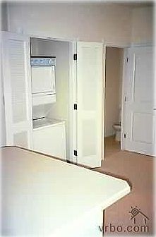 Washer and dryer in unit.