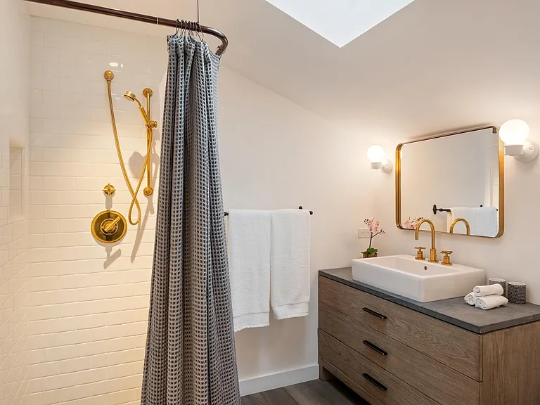 Get ready for the day in front of the stylish vanity mirrors