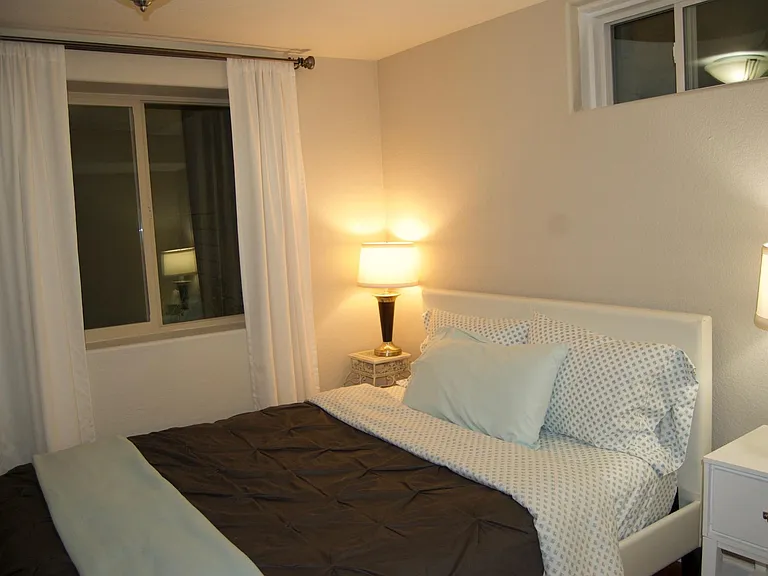 Bedroom fits a queen bed!