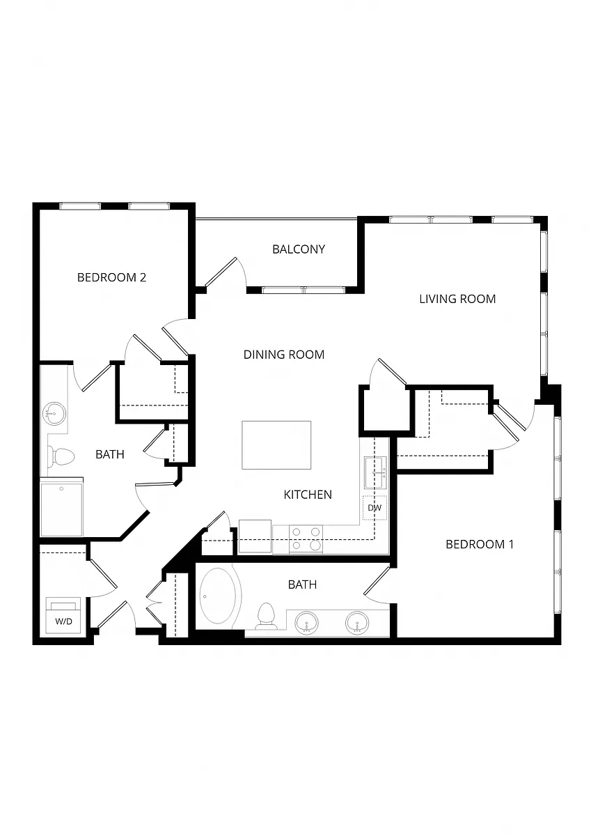 Floor plan 2X2 B2