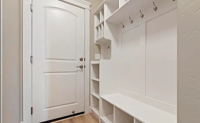 HANDY MUDROOM TO GARAGE.