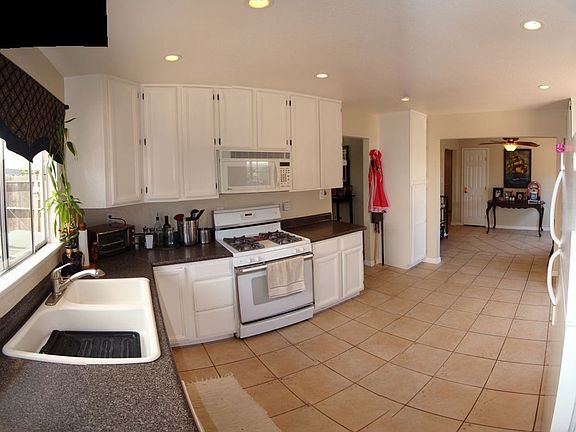 Kitchen opens to dining 