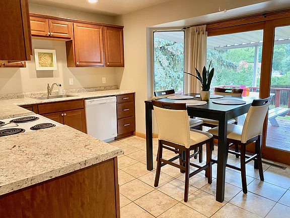 Upstairs kitchen with deck