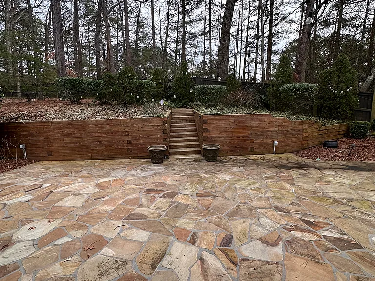 Beautiful Large Stone Patio; Private Backyard. Planters for your favorite plants included in Rental!