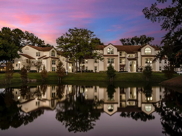 Sunset waterfront views with evening ambiance*