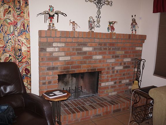 Wood burning fireplace