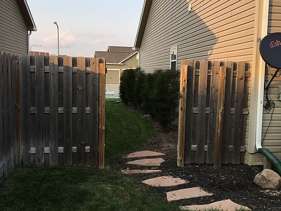 Backyard to side yard