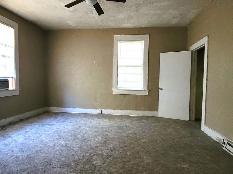 One of the two large bedrooms