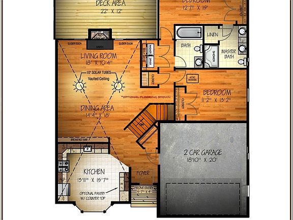 Optional finishes shown.