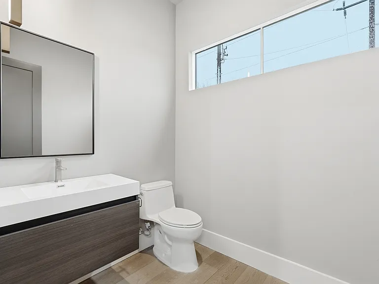 Bathroom with modern fixtures and clean design