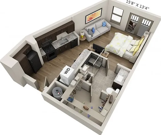 Floor plans are artist's rendering. All dimensions are approximate. Actual product and specifications may vary in dimension or detail. Not all features are available in every apartment. Prices and availability are subject to change. Floor plans are artist