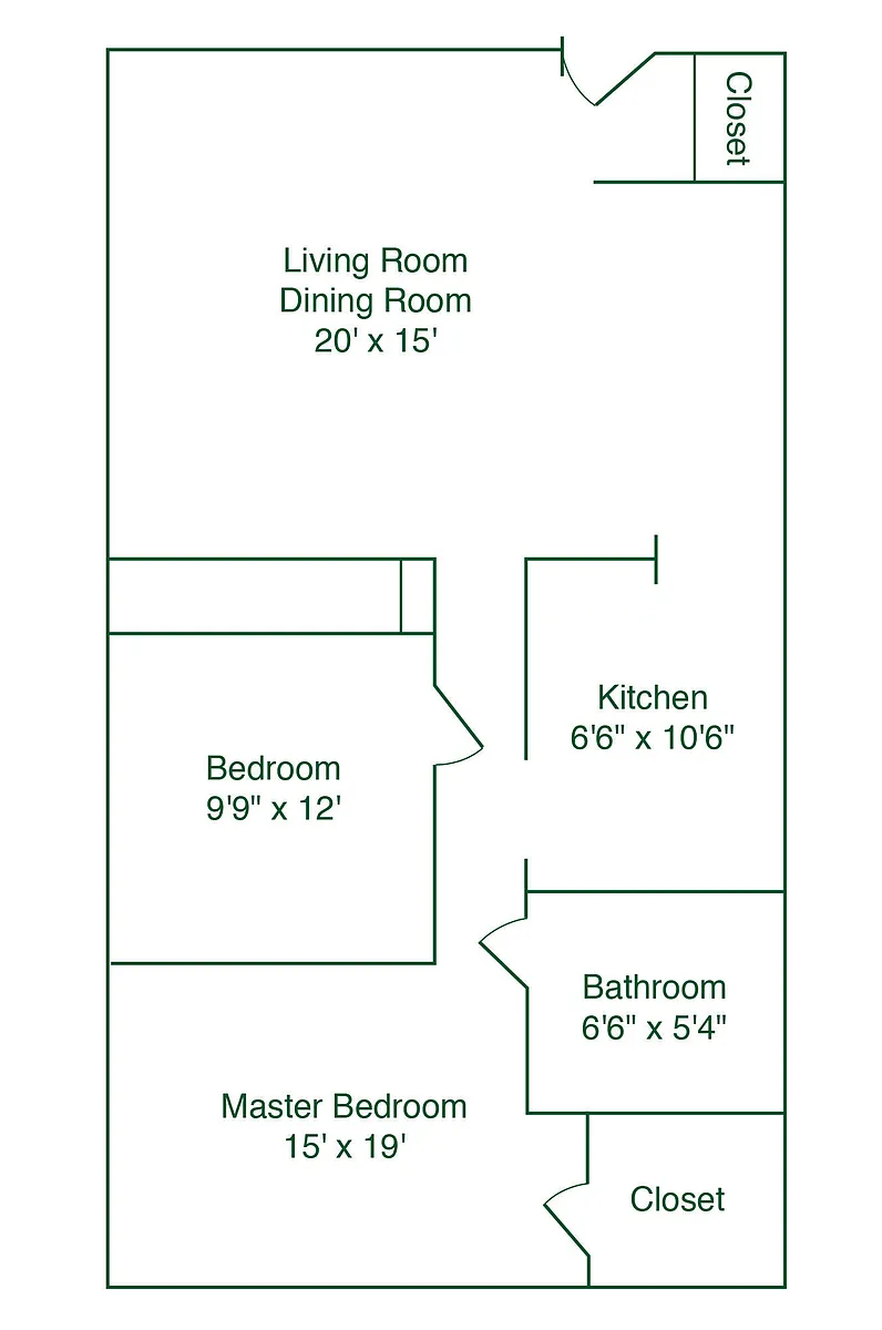 Floor plan Two Bedroom