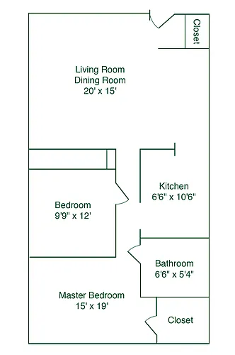 Floor plan Two Bedroom