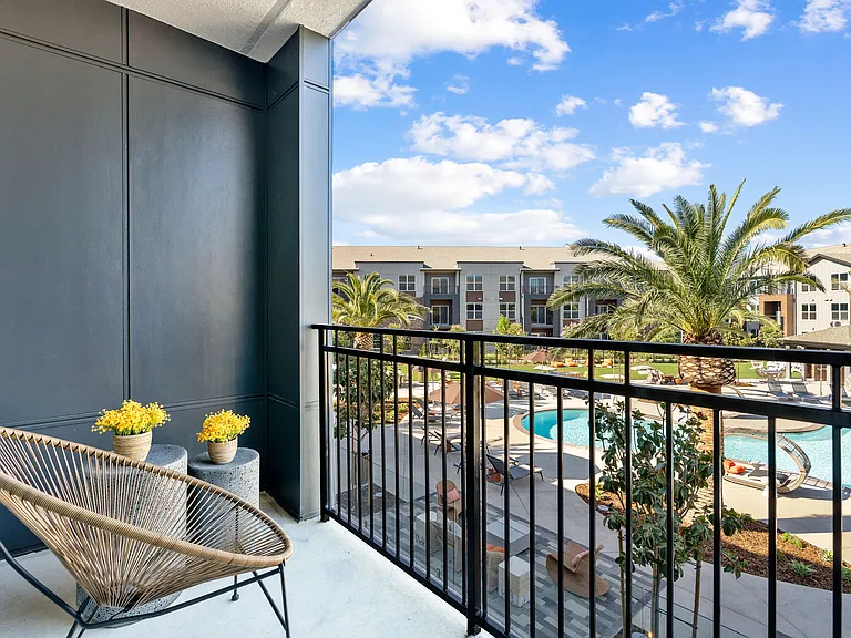 Enjoy morning coffee or evening sunsets on your private balcony
