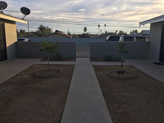 looking towards back parking area