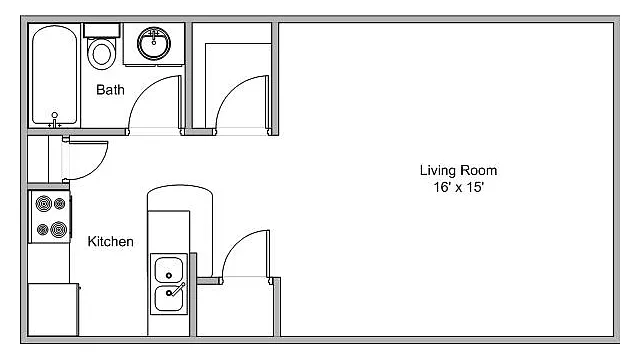 Floor plan Studio Standard C
