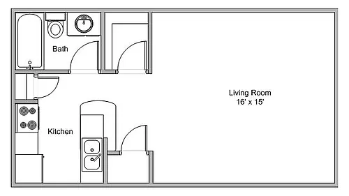 Floor plan Studio Standard C