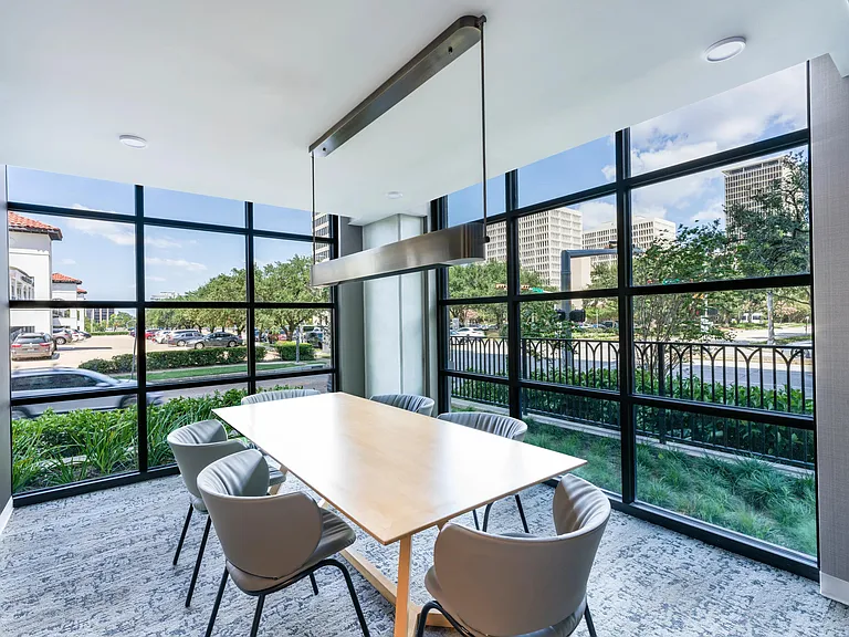 Our stylish coworking lounge features a private conference room, perfect for meetings or collaborative sessions.