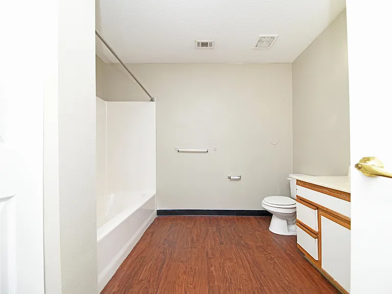 Bright bathroom with bathtub