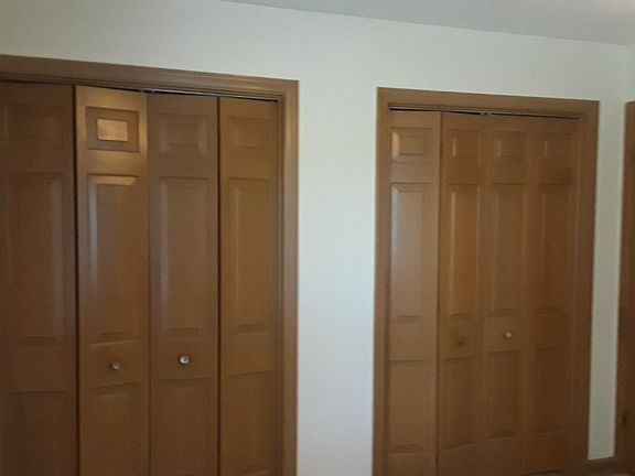 Master bedroom has double closets
