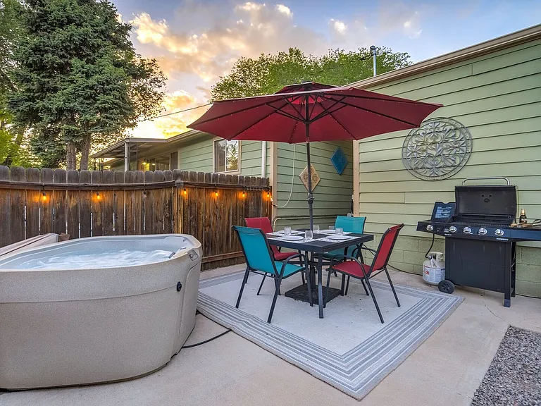 Soak in the hot tub after a day around town