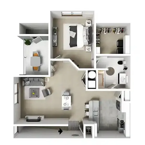 Floor plan 1 Bedroom