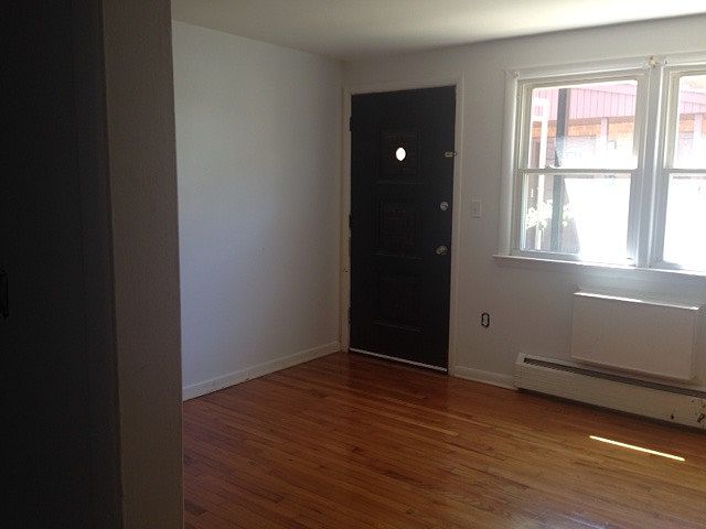 Front door and living room