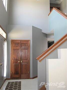 Spacious Two Story Foyer with Plant and Decor Ledge