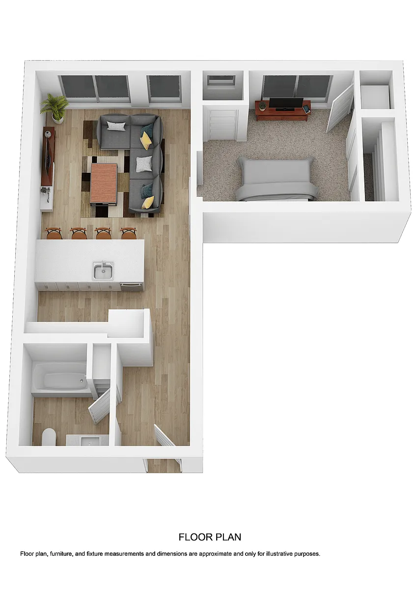 Floor plan Olson 5 - 80% AMI