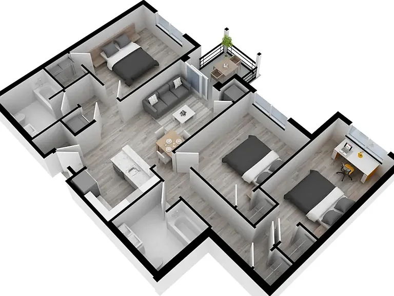 3 Bedroom Apartment | The Warrington Place 3 Bedroom Apartment | The Warrington Place