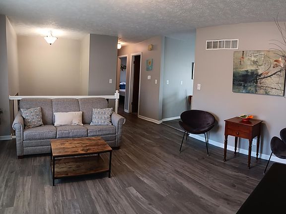 Upstairs Living room with luxury vinyl flooring.