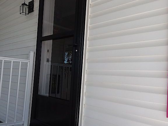 black storm door