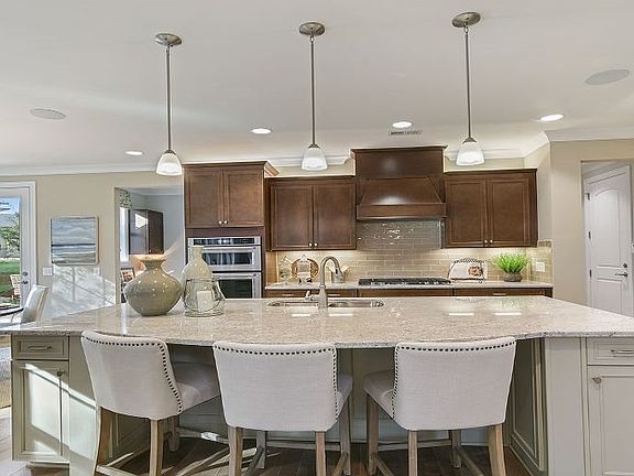 Kitchen open to breakfast area