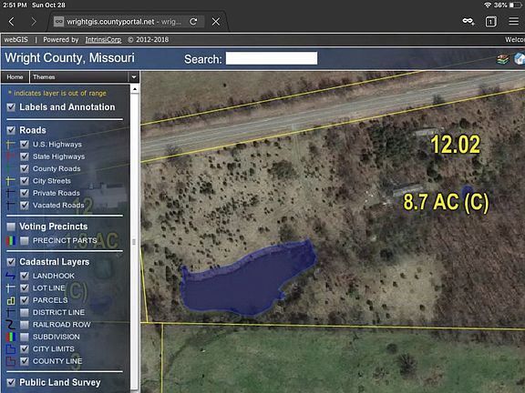 County aerial before cleanup