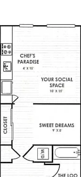 Studio B Floorplan Diagram