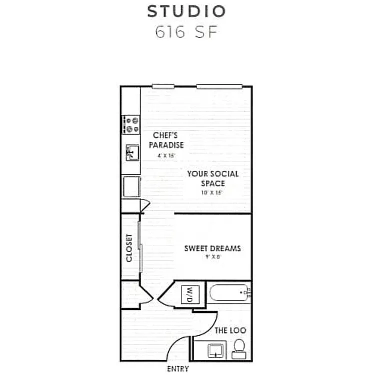 Floor plan Studio B