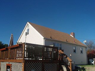 Large deck off kitchen