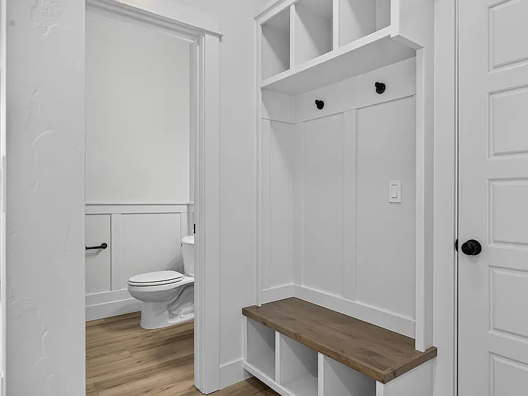 Mud room/ drop zone with built in storage